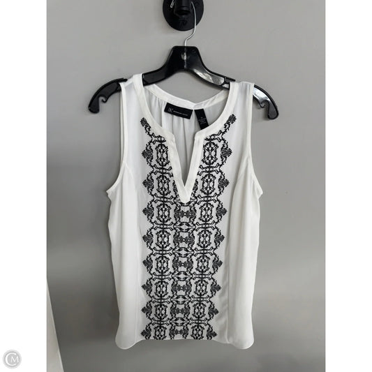 Top Sleeveless By Inc In Black & White, Size: L