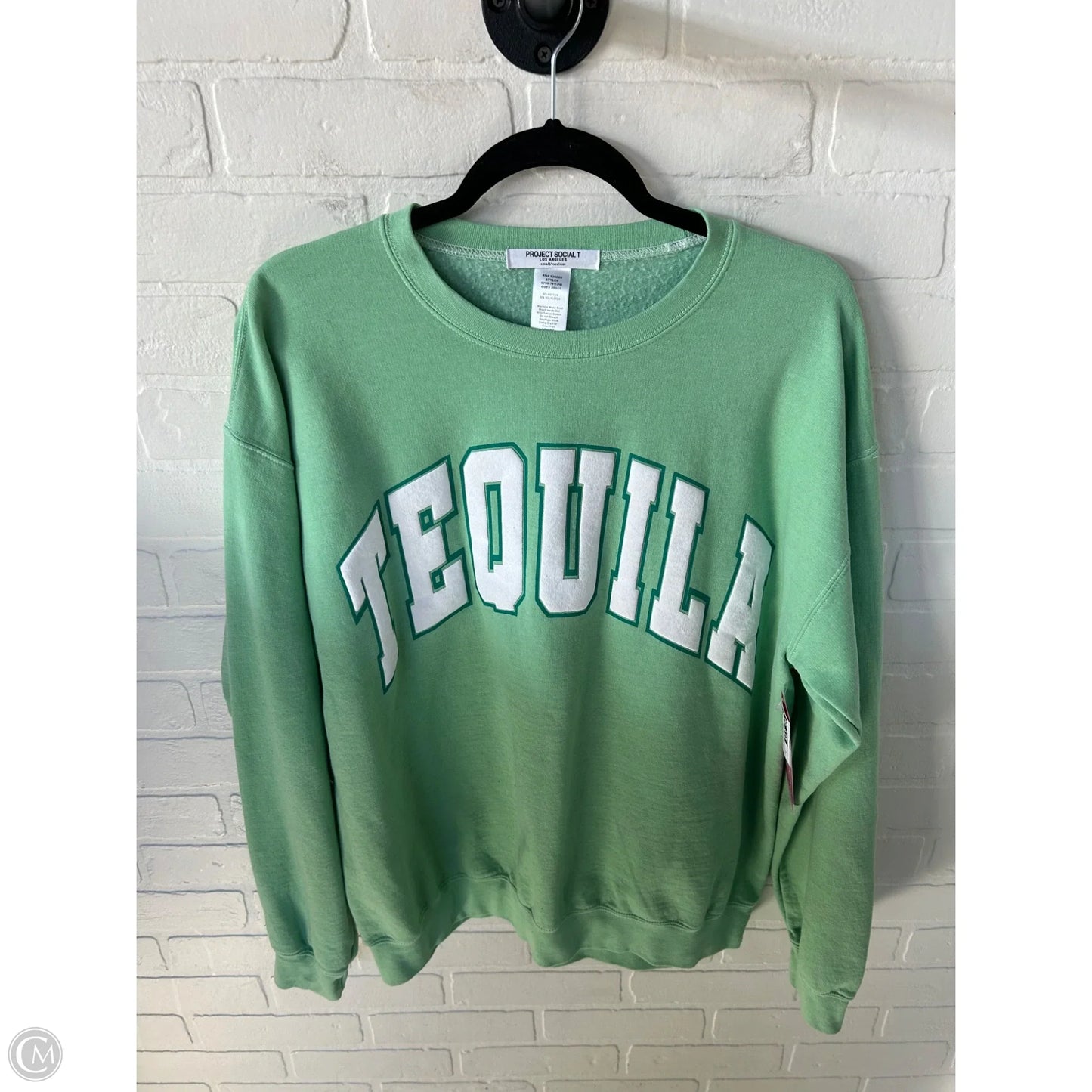 Sweatshirt Crewneck By Project Social Tee In Green, Size: S