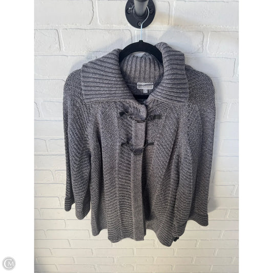 Sweater Cardigan By Jm Collections In Grey, Size: Xl