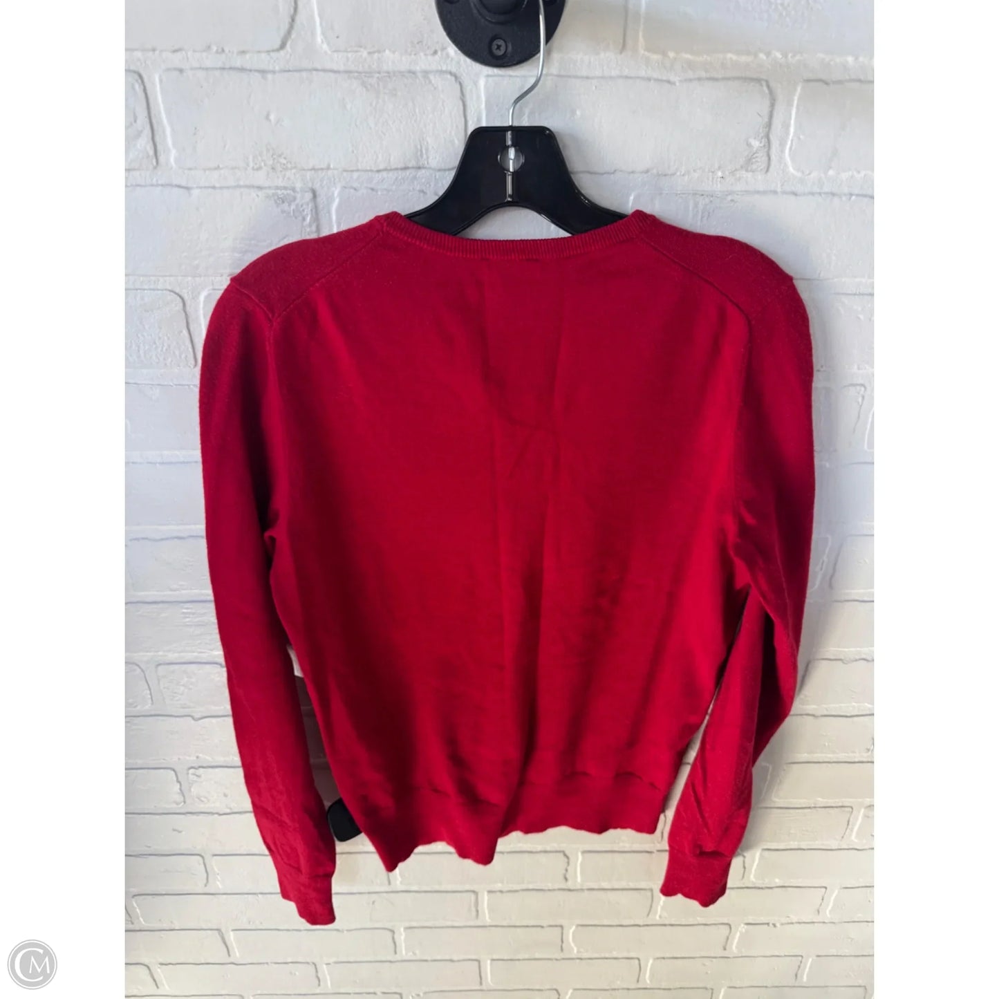 Sweater Cardigan By Ann Taylor In Red, Size: M