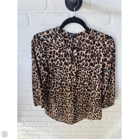 Top 3/4 Sleeve By Not Your Daughters Jeans In Animal Print, Size: S