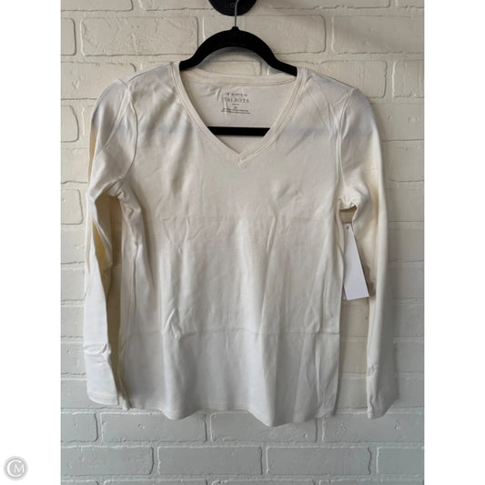 Top Long Sleeve Basic By Talbots In Cream, Size: Sp