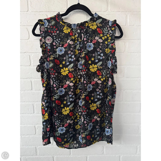 Top Short Sleeve By Bobeau In Black & Blue, Size: Xl