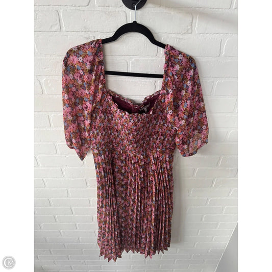 Dress Casual Midi By Bcbgeneration In Pink & Red, Size: L