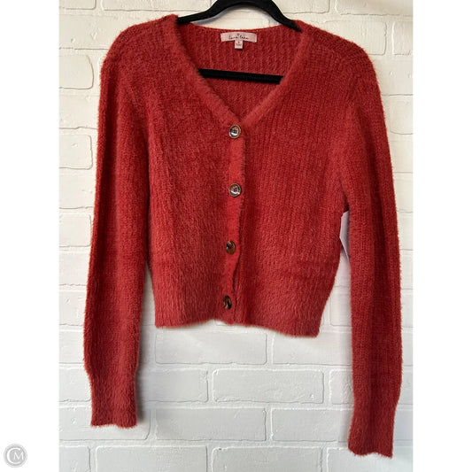 Sweater Cardigan By Love Tree In Orange, Size: M