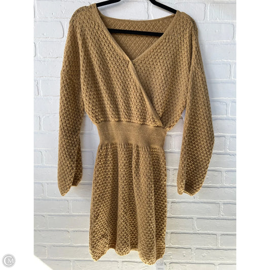 Dress Sweater By Cupshe In Tan, Size: M