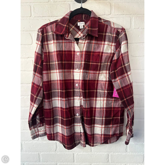 Top Long Sleeve By J. Crew In Red & White, Size: Xs
