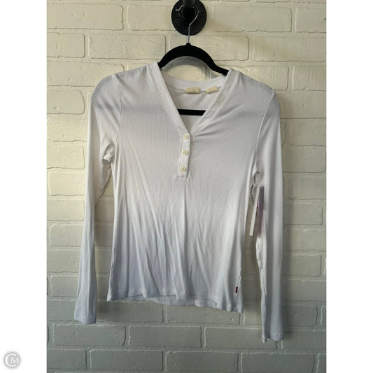 Top Long Sleeve Basic By Levis In White, Size: M