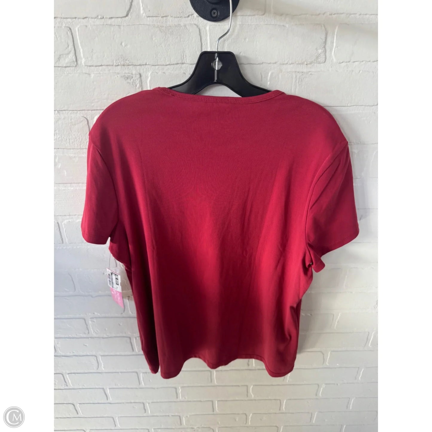 Top Short Sleeve Basic By Lauren By Ralph Lauren In Red, Size: Xxl