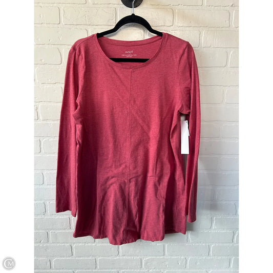Tunic Long Sleeve By Pure Jill In Red, Size: M