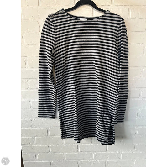 Tunic Long Sleeve By J. Jill In Black & Grey, Size: M