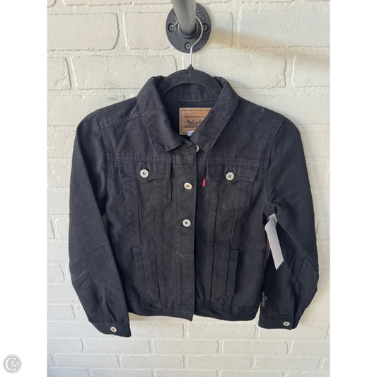 Jacket Denim By Levis In Black Denim, Size: L