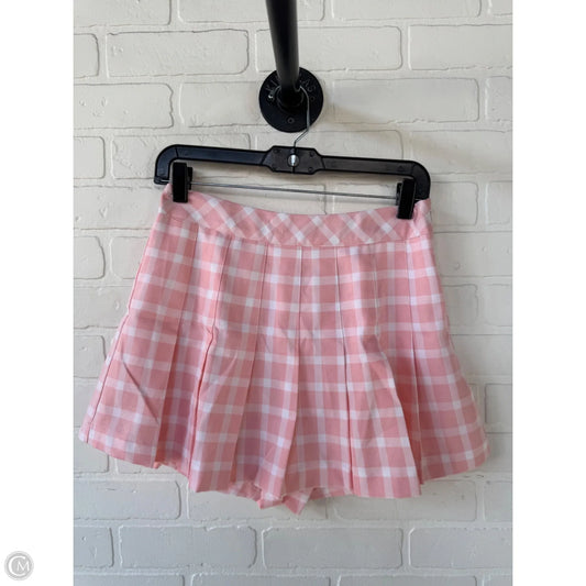 Skort By Pink Lily In Pink & White, Size: 8