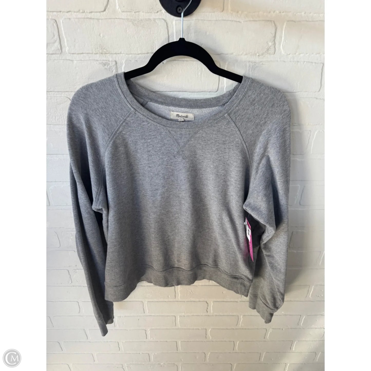Sweatshirt Crewneck By Madewell In Grey, Size: L