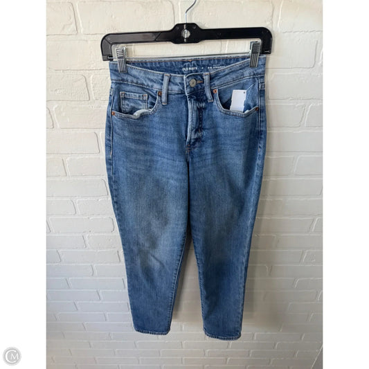 Jeans Straight By Old Navy In Blue Denim, Size: 0