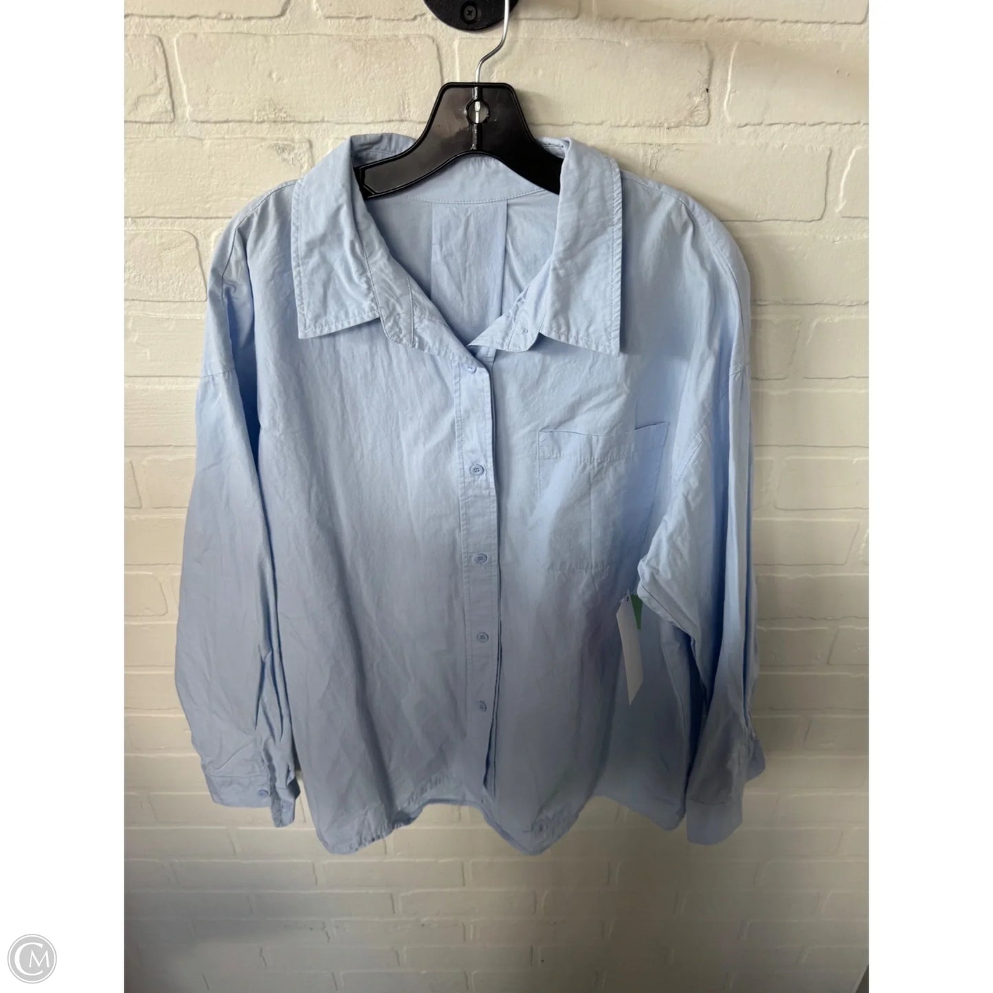 Top Long Sleeve By Clothes Mentor In Blue, Size: Xl