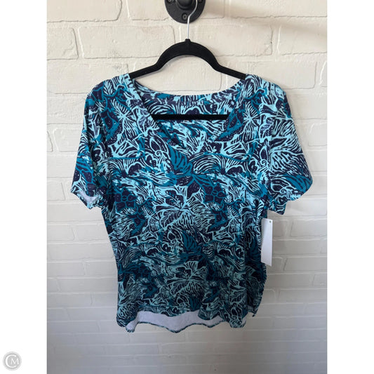 Top Short Sleeve Basic By Soft Surroundings In Blue, Size: Xl