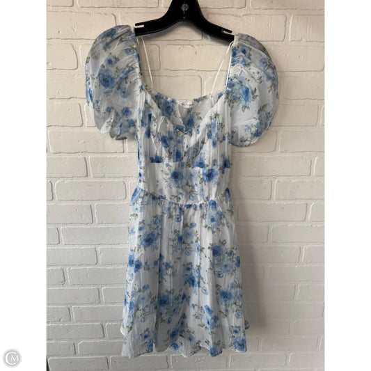 Dress Casual Short By Blu Pepper In Blue & White, Size: M