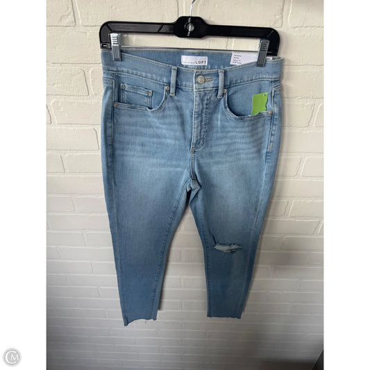 Jeans Skinny By Loft In Blue Denim, Size: 6p