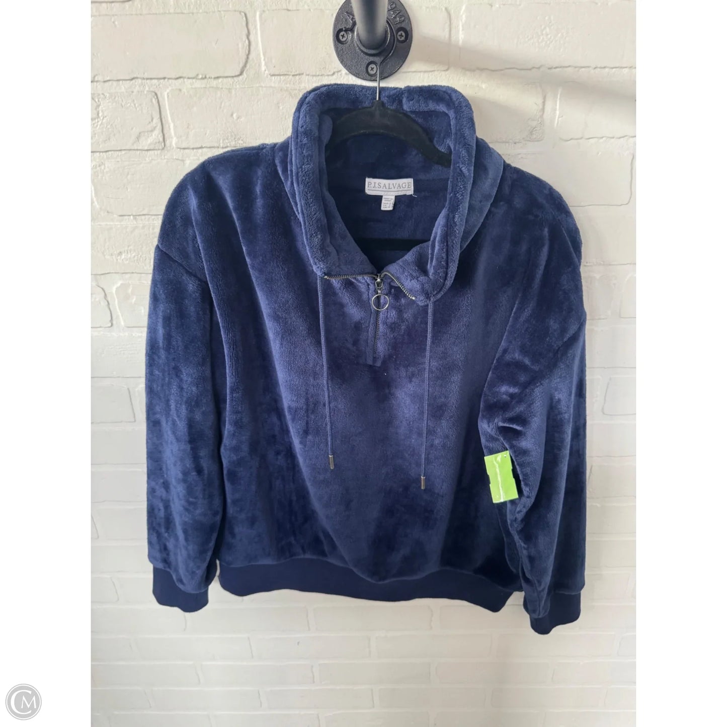 Sweatshirt Collar By Cmb In Blue, Size: S