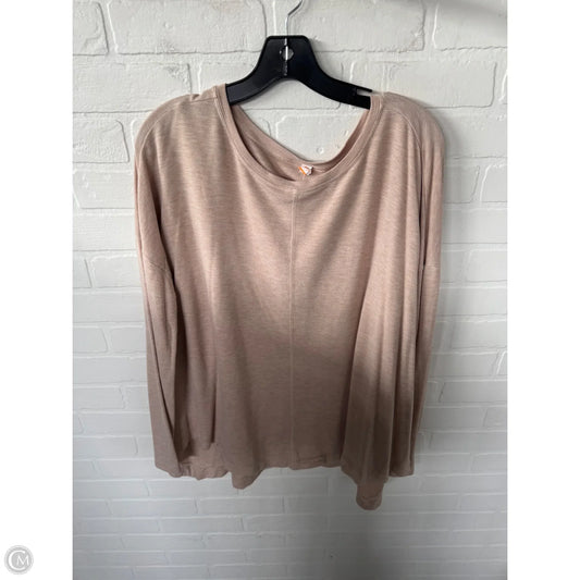 Athletic Sweatshirt Crewneck By Lucy In Tan, Size: Xl