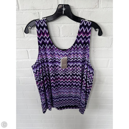 Top Sleeveless By Chicos In Purple, Size: Xxl