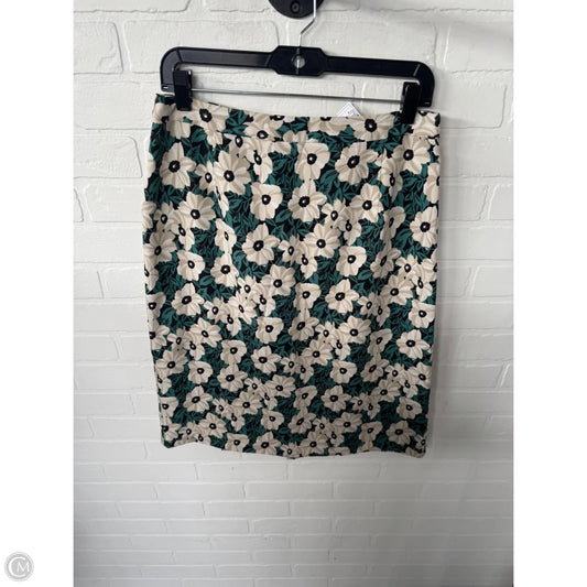 Skirt Midi By Who What Wear In Green & Tan, Size: 8