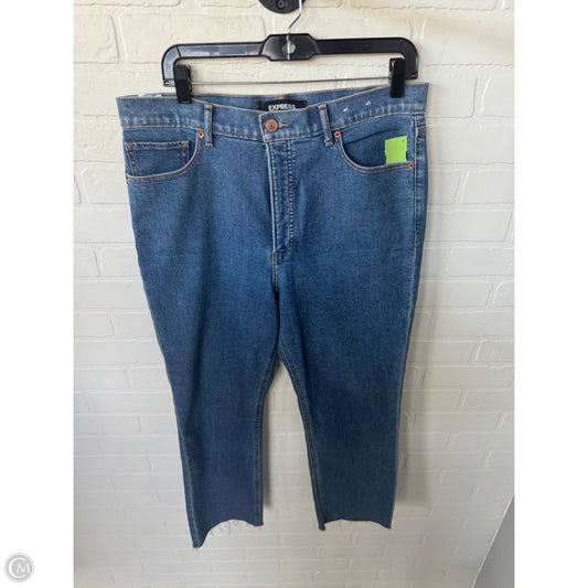 Jeans Straight By Express In Blue Denim, Size: 12