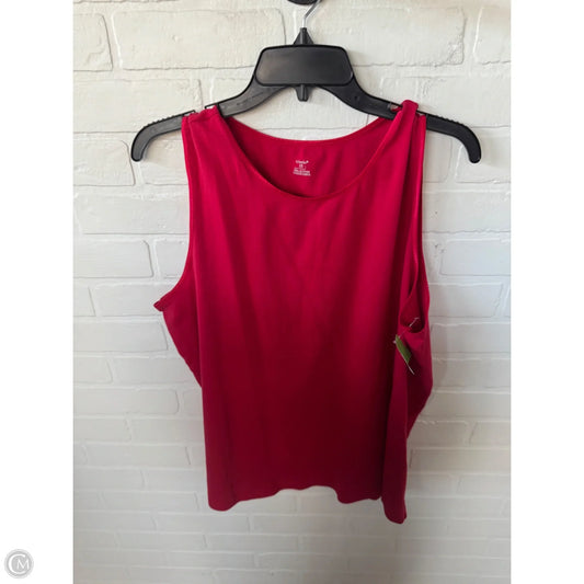 Top Sleeveless Basic By Cj Banks In Red, Size: 2x