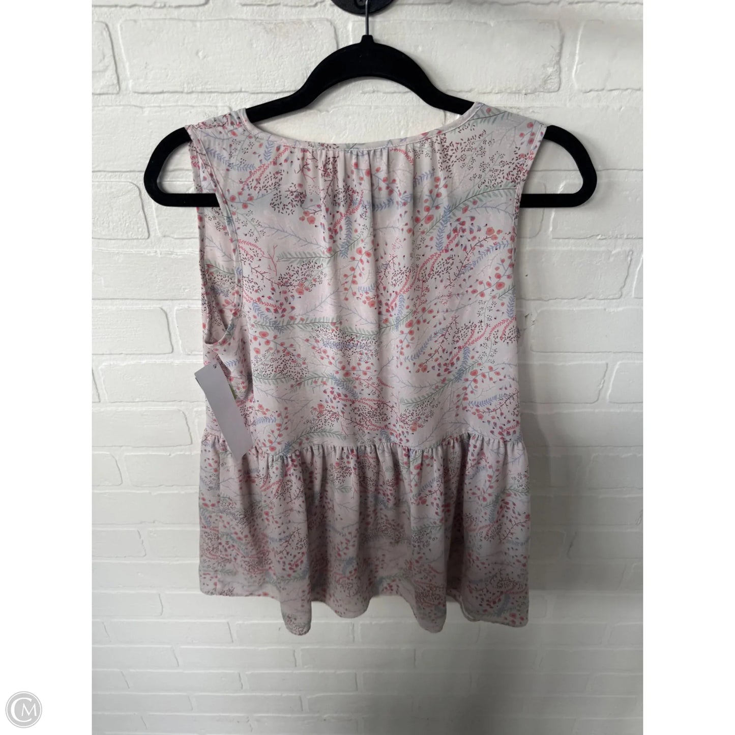 Top Sleeveless By Loft In Grey & Pink, Size: Xs