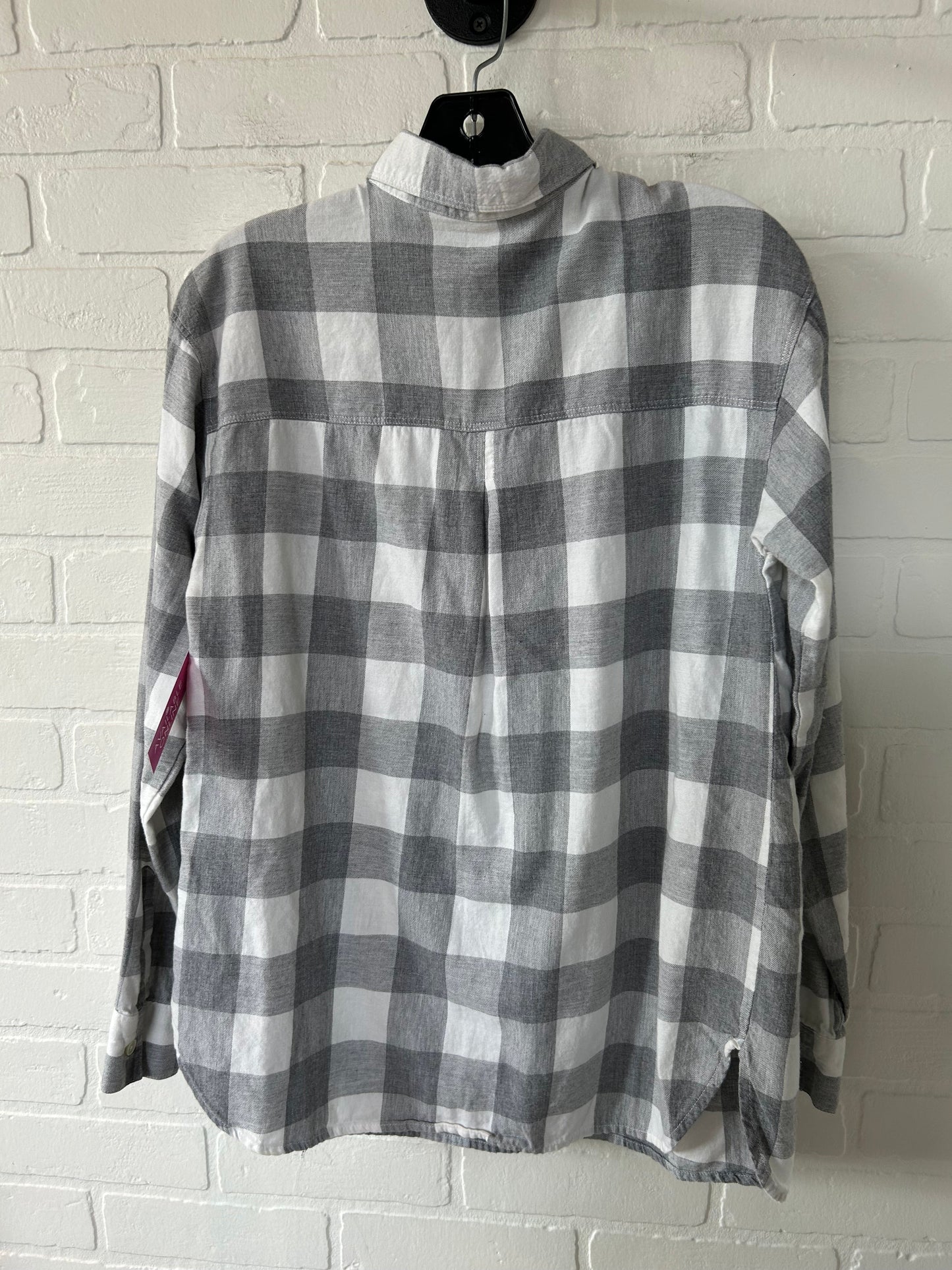 Grey White Top Long Sleeve Old Navy, Size S