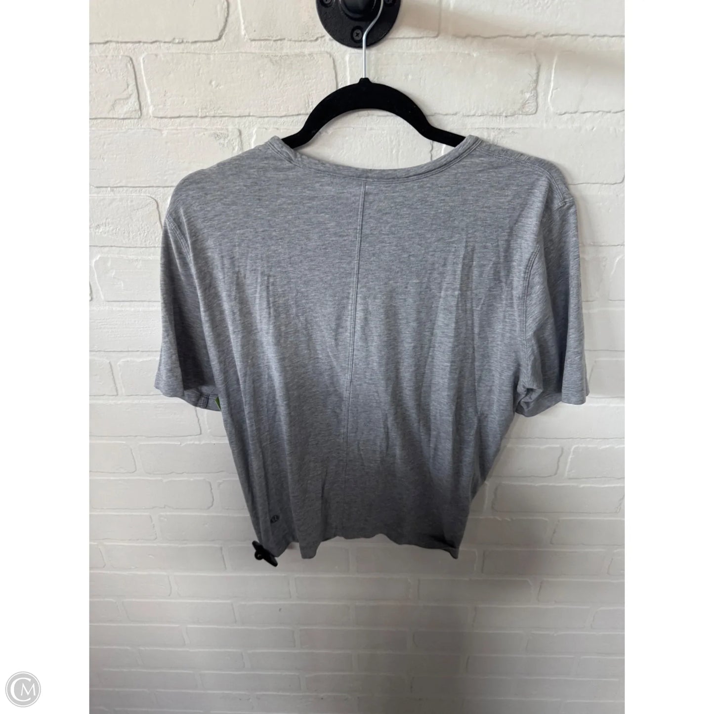 Athletic Top Short Sleeve By Lululemon In Grey, Size: S