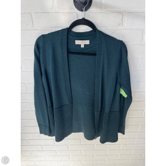 Sweater Cardigan By Loft In Green, Size: S