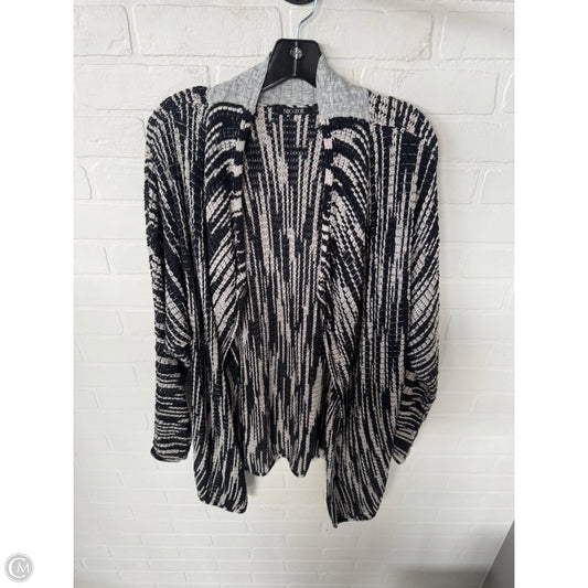 Sweater Cardigan By Nic + Zoe In Grey & Tan, Size: L
