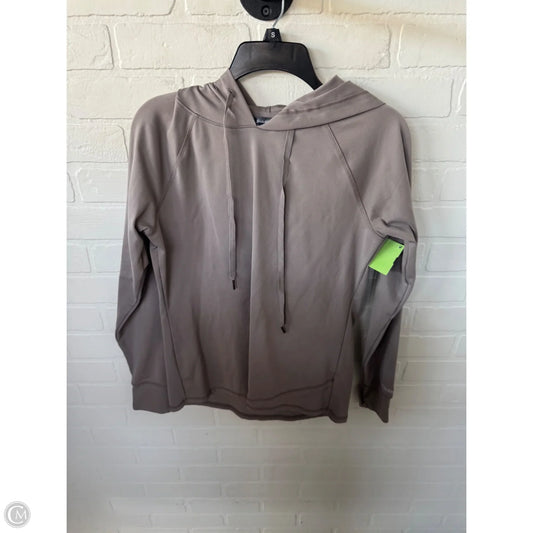 Athletic Sweatshirt Hoodie By Eddie Bauer In Tan, Size: M