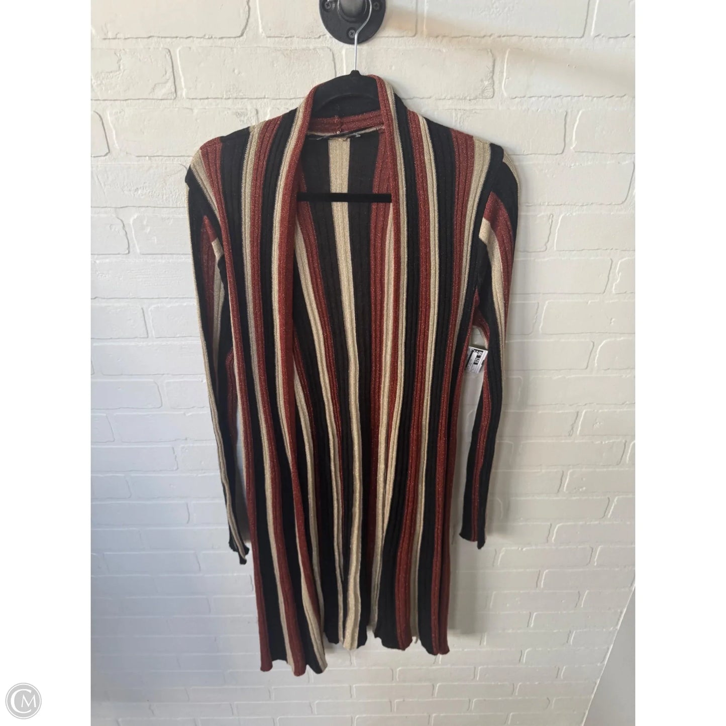 Sweater Cardigan By Inc In Black & Brown, Size: L