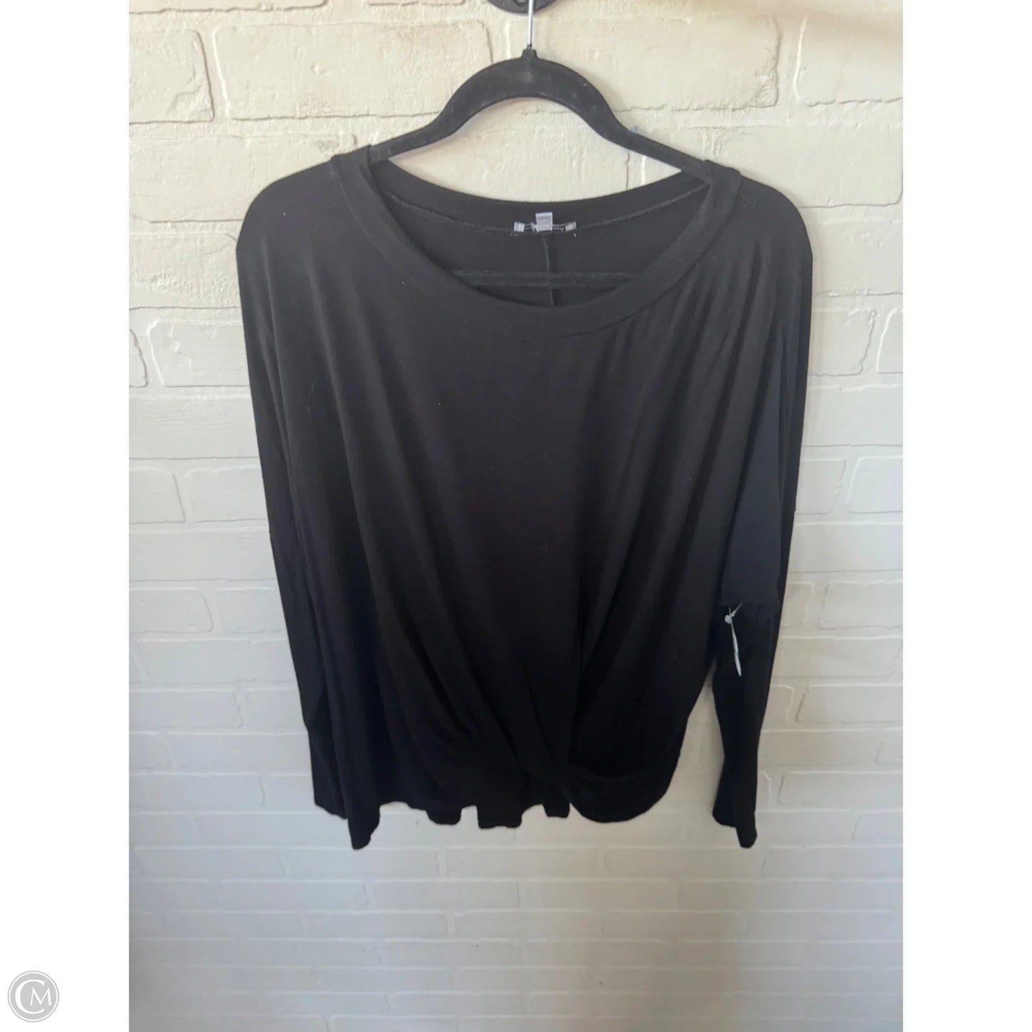 Top Long Sleeve By White Birch In Black, Size: 1x