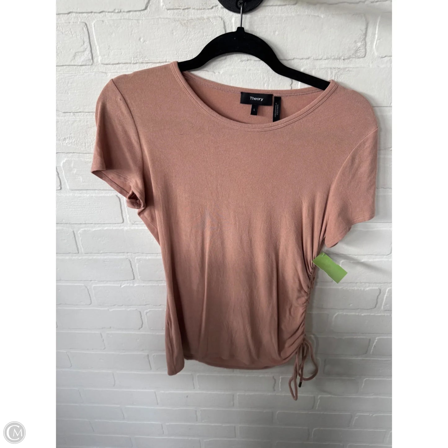 Top Short Sleeve Basic By Theory In Pink, Size: L