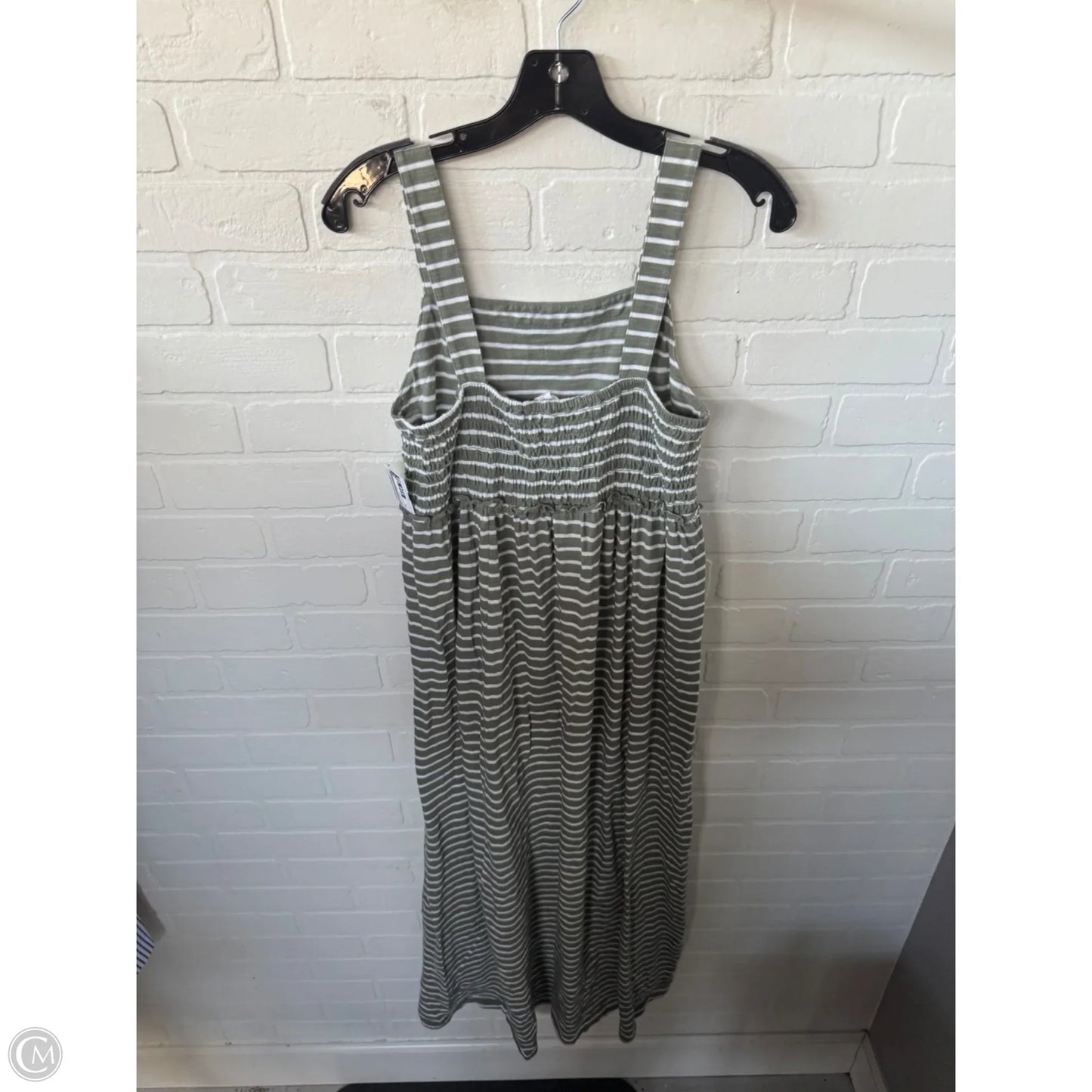 Dress Casual Maxi By Caslon In Green & White, Size: S