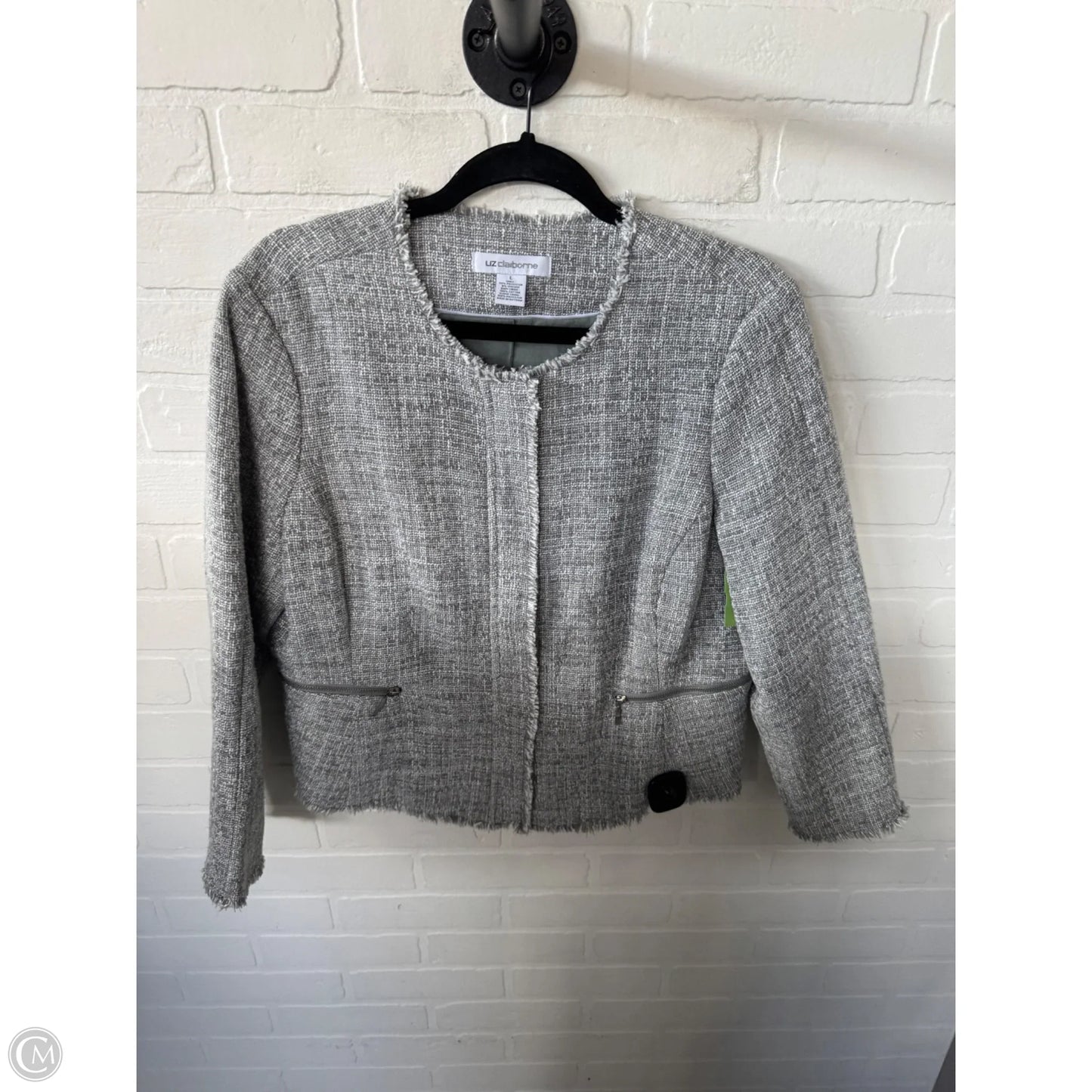 Blazer By Liz Claiborne In Grey, Size: L