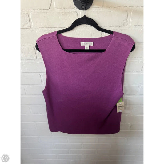 Vest Sweater By Coldwater Creek In Purple, Size: Xl