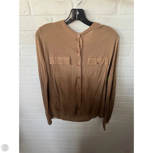 Top Long Sleeve By Clothes Mentor In Brown, Size: 1x