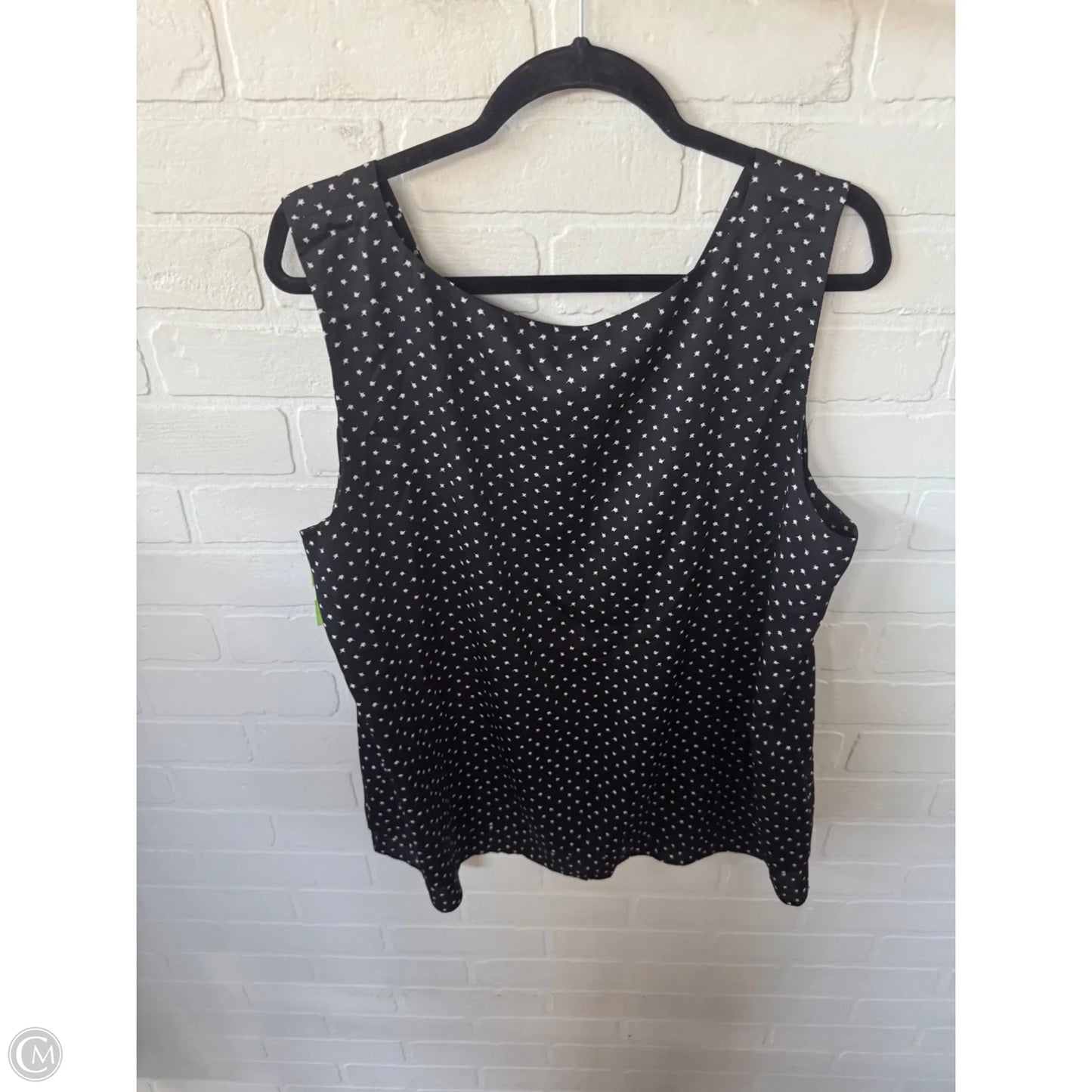 Top Sleeveless By Ann Taylor In Black & White, Size: Xl