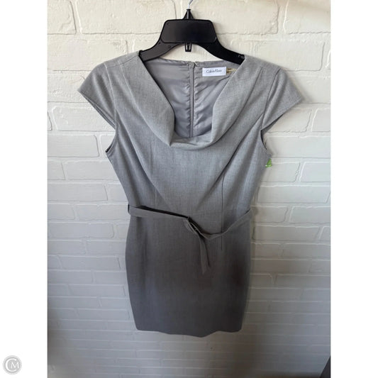 Dress Work By Calvin Klein In Grey, Size: Sp