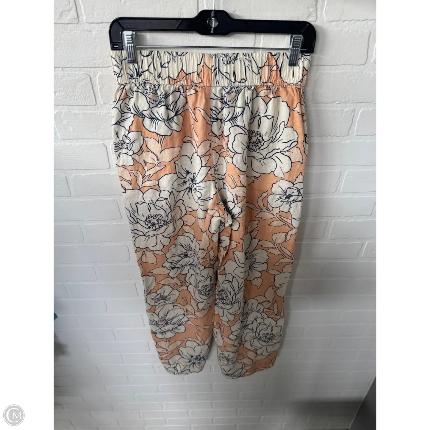 Pants Linen By Rachel Zoe In Orange & Tan, Size: 8