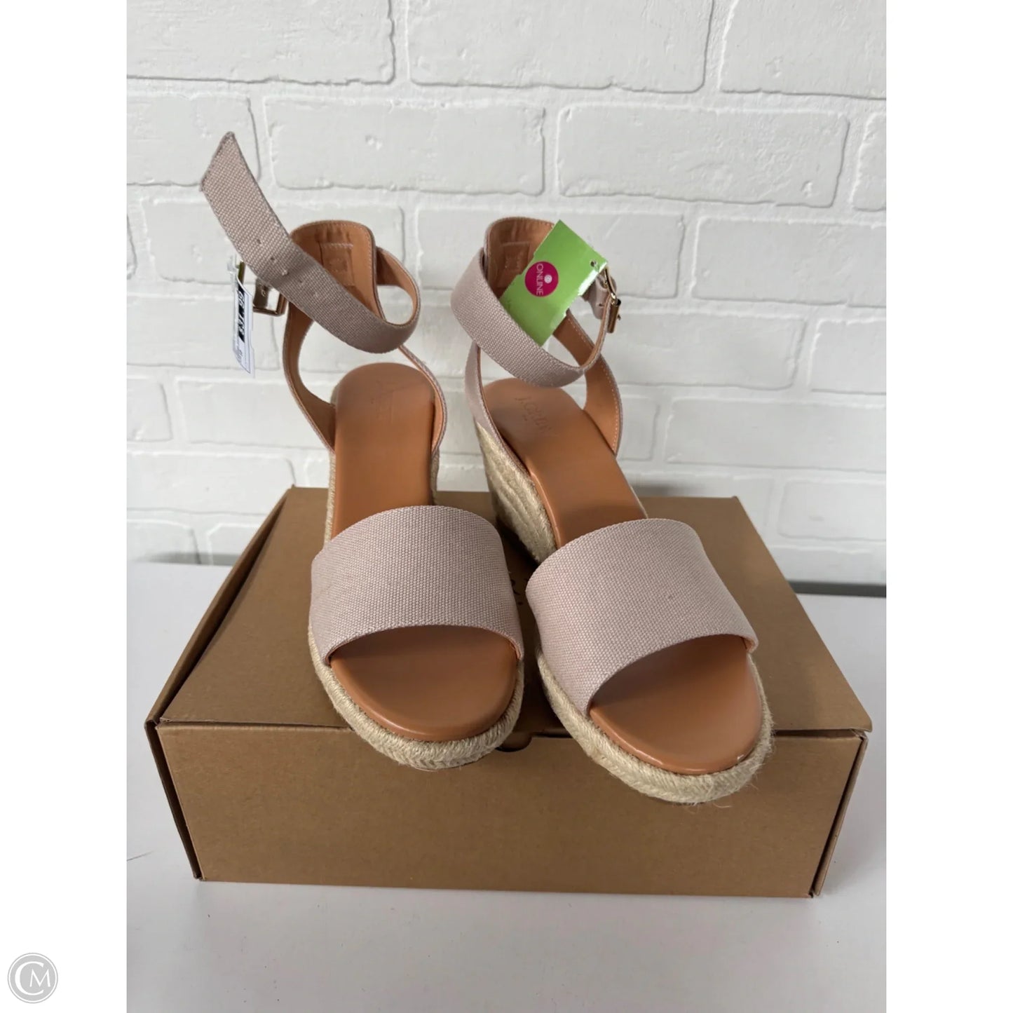 Sandals Heels Wedge By J. Crew In Tan, Size: 10