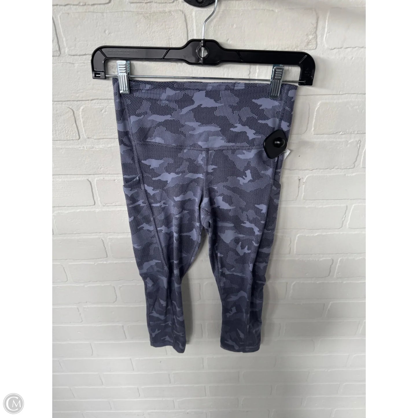 Athletic Leggings Capris By Athleta In Grey & Purple, Size: 0p