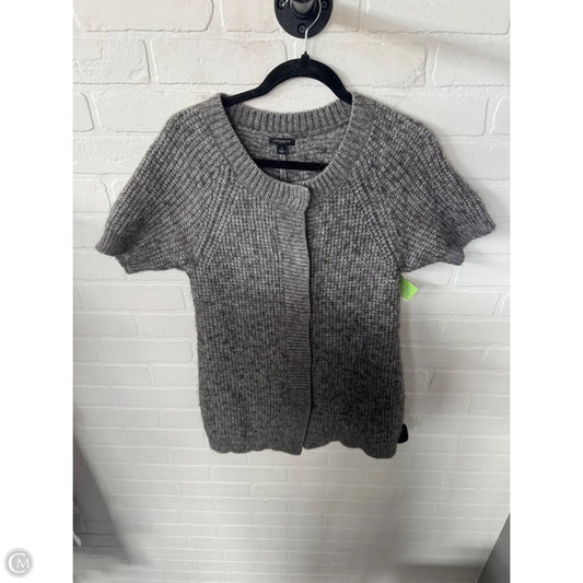 Sweater Cardigan By Ann Taylor In Grey, Size: S