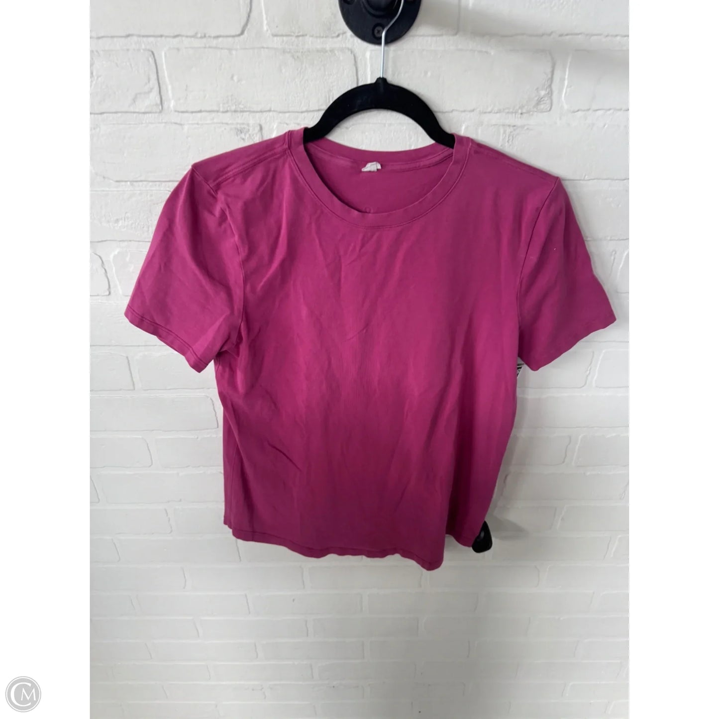 Athletic Top Short Sleeve By Lululemon In Pink, Size: S