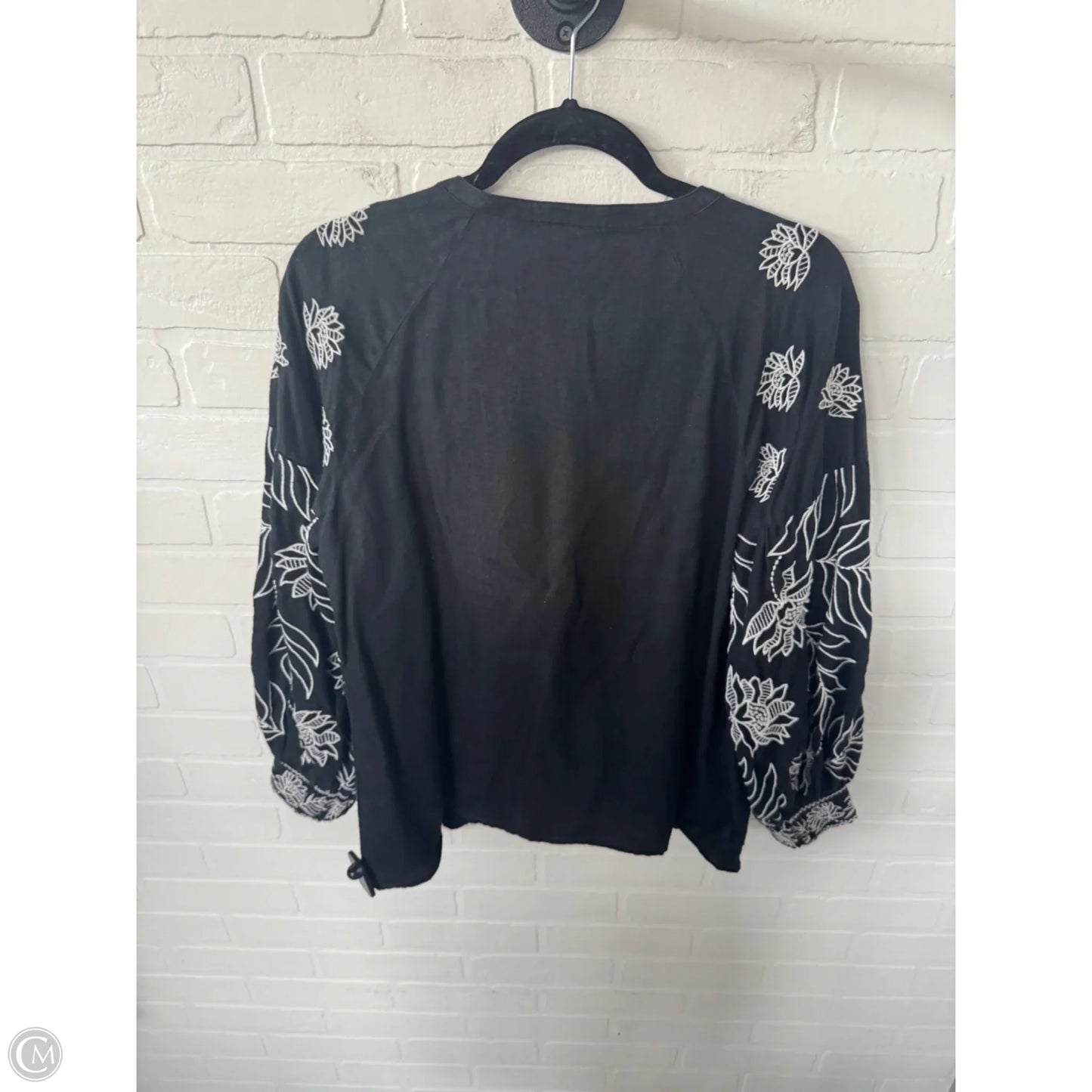 Blazer By Chicos In Black & White, Size: M